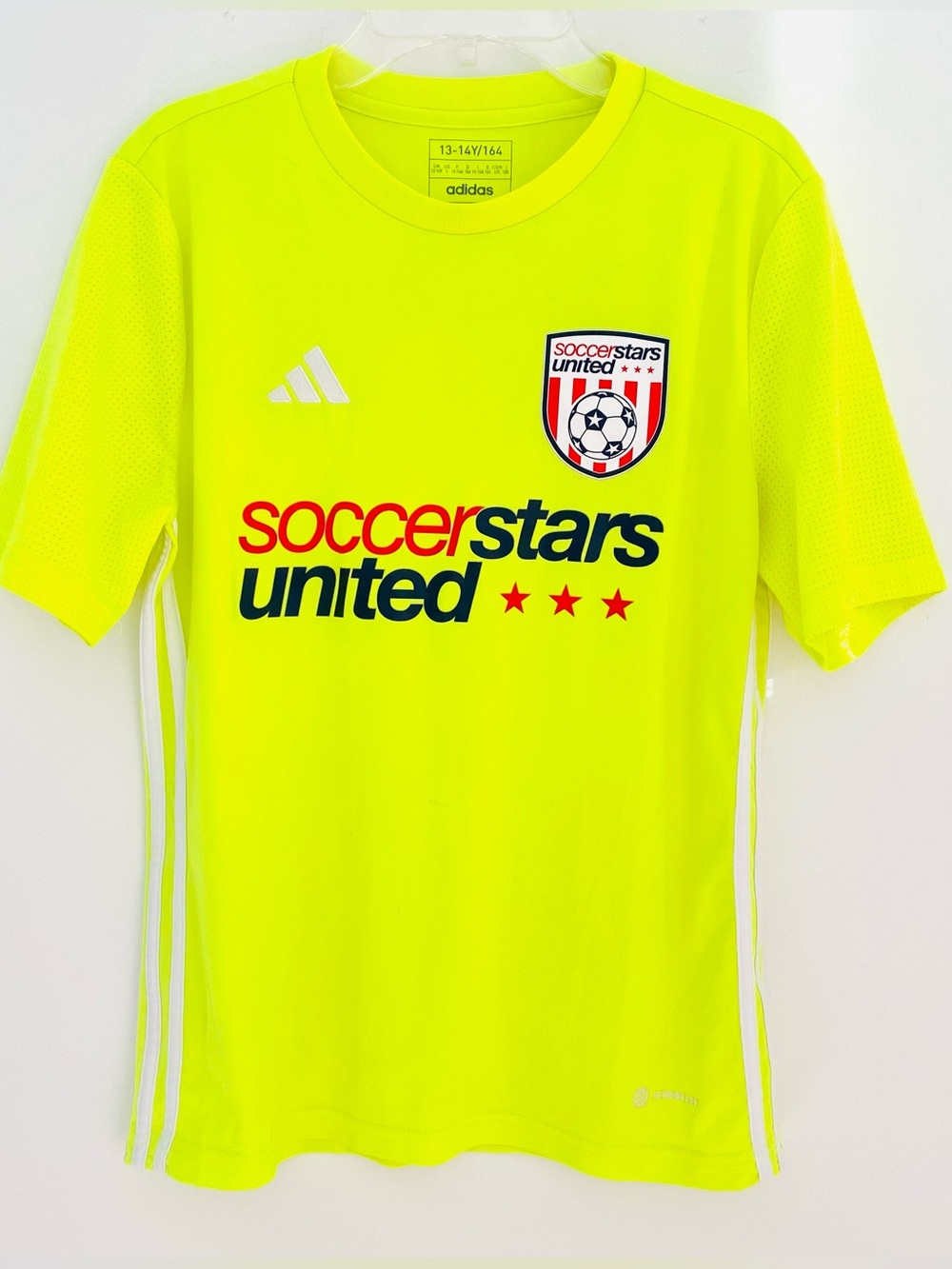 New⚽️Boys Adidas “Soccer Stars United” Soccer Jersey Shirt SZ L (y)